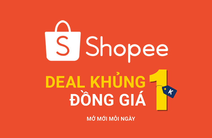 Deal khủng đồng giá1k - Shopee.vn là một trong những trang thương mại điện tử phát triển mạnh trên thị trường hiện nay