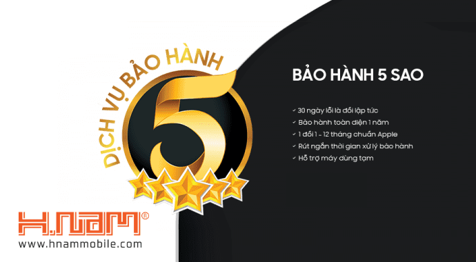 Dịch vụ bảo hành 5 sao tại Hnammobile nhận được nhiều đánh giá tốt