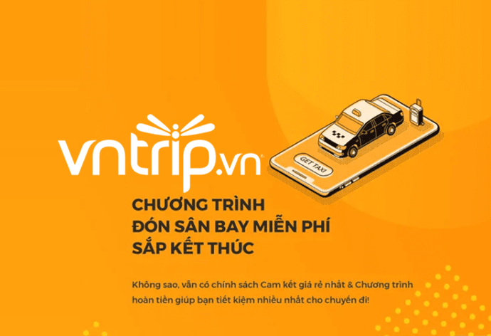 Dịch vụ đưa đón sân bay miễn phí tới khách sạn là ưu điểm lớn nhất của VNTrip