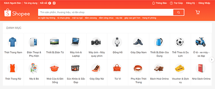 Nguồn hàng trên Shopee.vn được cung cấp bởi nhiều nhà bán khác nhau