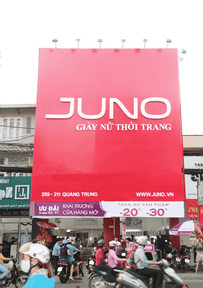 Juno hệ thống cửa hàng giày dép và túi xách trải rộng khắp cả nước